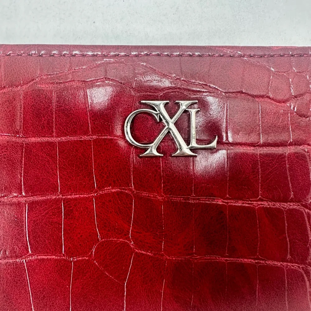 CXL‎ by Christian Lacroix Kara Croco Zip Around Wristlet Wallet Red NWT